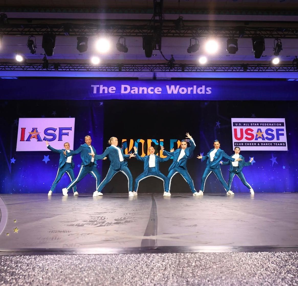 Tycoons hip hop team performing on stage at the IASF Dance Worlds
